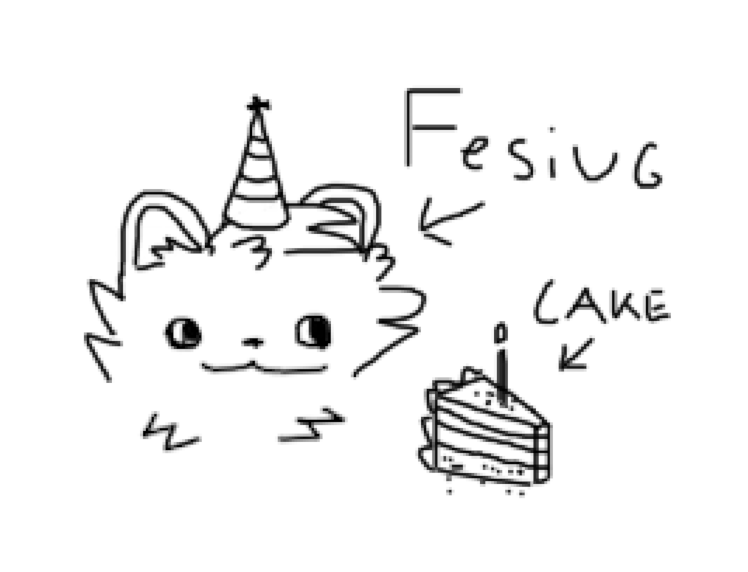 fesiug birthday with cake