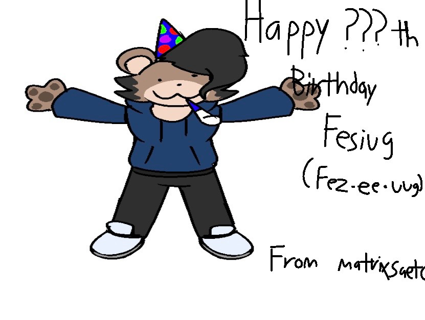 fesiug stretched for birthday