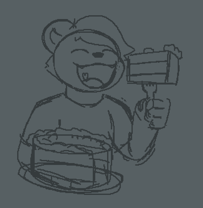 fesiug devouring cake slice